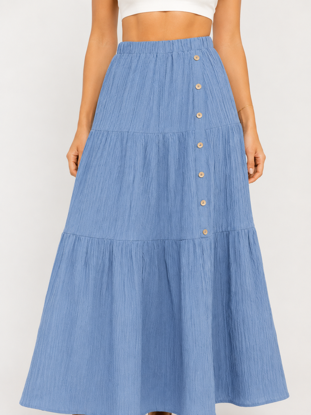 Pandora - Dames Boho Maxi-rok Met Volantlagen En Elastische Taille