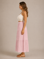 Pandora - Dames Boho Maxi-rok Met Volantlagen En Elastische Taille
