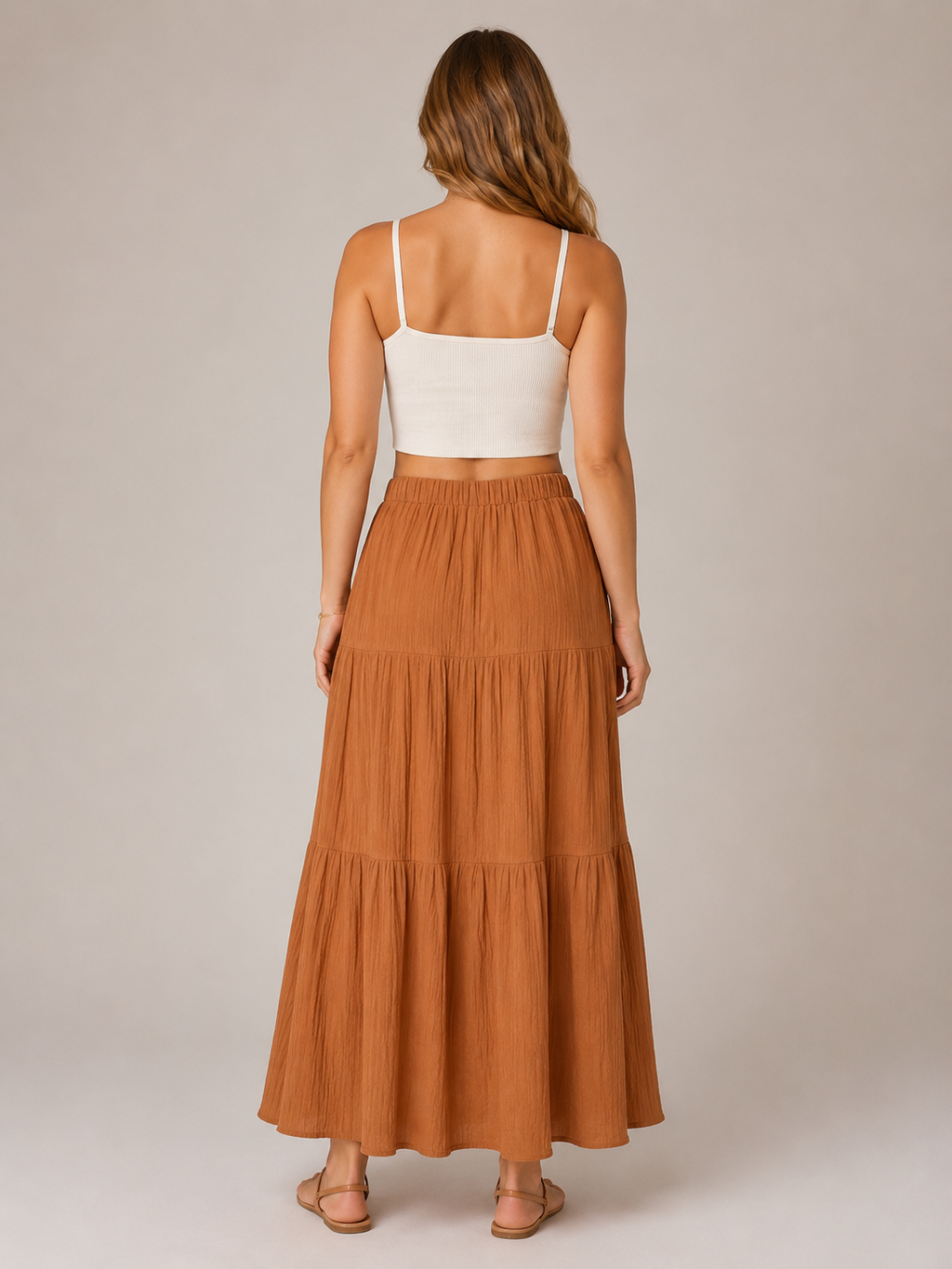 Pandora - Dames Boho Maxi-rok Met Volantlagen En Elastische Taille