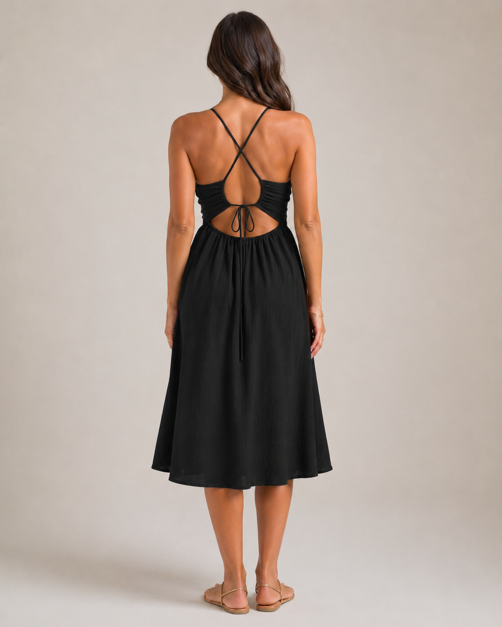 Florenza - Midi-jurk Met Cut-Out En Hoge Split