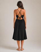 Florenza - Midi-jurk Met Cut-Out En Hoge Split
