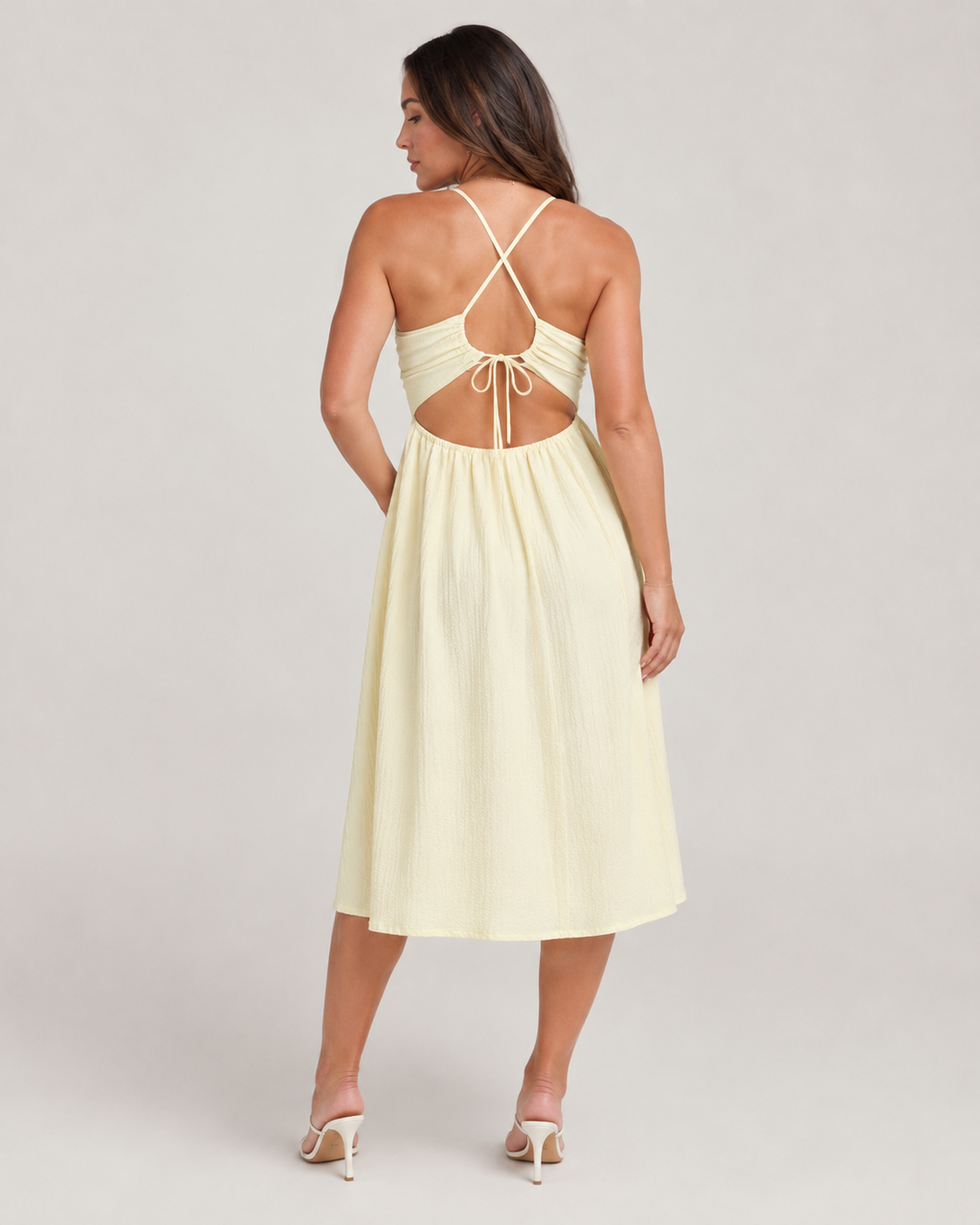 Florenza - Midi-jurk Met Cut-Out En Hoge Split