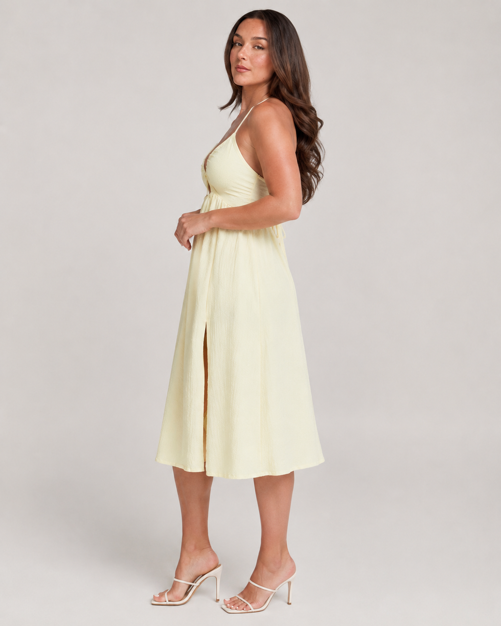 Florenza - Midi-jurk Met Cut-Out En Hoge Split