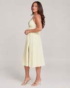 Florenza - Midi-jurk Met Cut-Out En Hoge Split