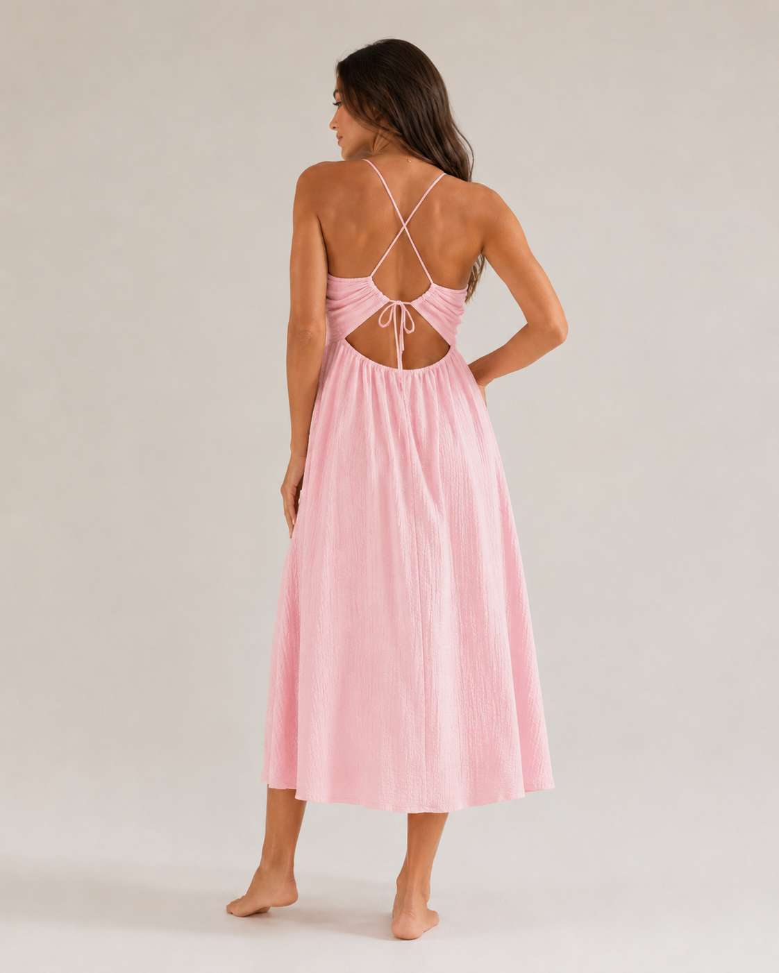 Florenza - Midi-jurk Met Cut-Out En Hoge Split