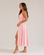 Florenza - Midi-jurk Met Cut-Out En Hoge Split