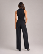 Hélianne - Mouwloze Jumpsuit Met Diepe V-hals En Tailleband