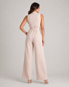 Hélianne - Mouwloze Jumpsuit Met Diepe V-hals En Tailleband