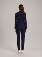Yolanthe - dames pak met asymmetrische blazer en rechte broek voor kantoor