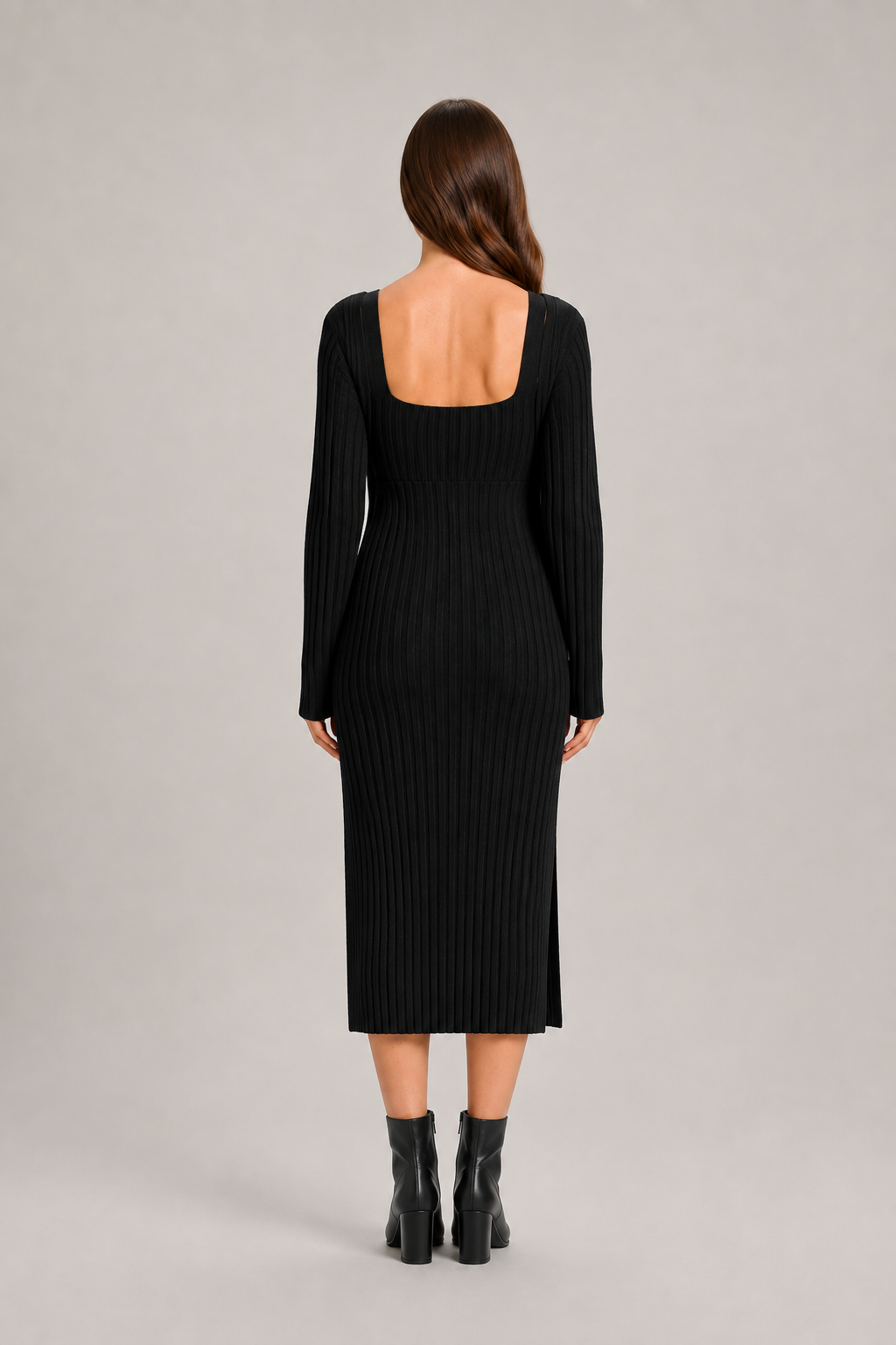 Zaide - dames vest met halterrokpak, gebreide set voor de herfst