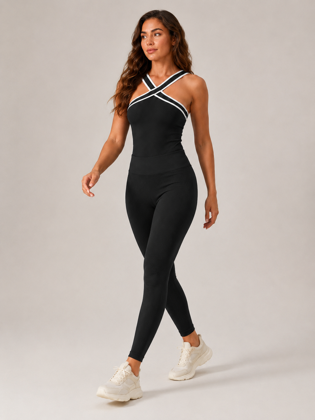 Philippa - Dames Cross Halter Top