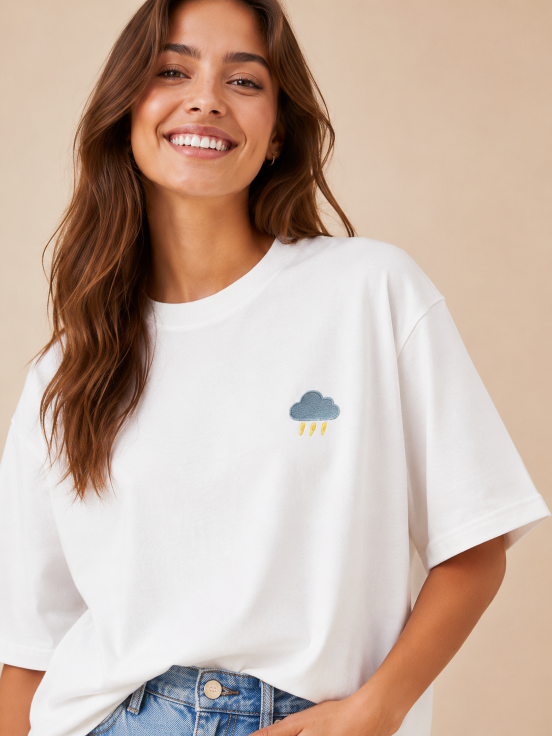 Paloma - Katoenen Dames T-shirt Met Smiley Print