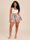 Mia - High-waist shorts met bloemenprint