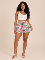 Mia - High-waist shorts met bloemenprint