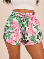Mia - High-waist shorts met bloemenprint
