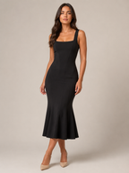 Mara - Lange Fishtail-jurk met Hoge Taille