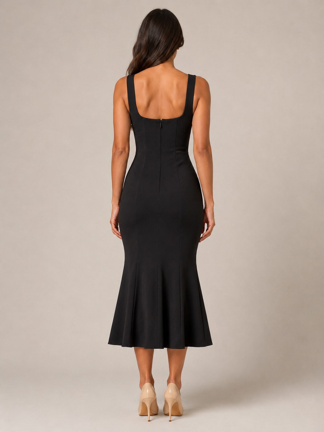 Mara - Lange Fishtail-jurk met Hoge Taille
