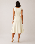 Mirthe - Asymmetrische Midi-jurk Met Knoopdetail