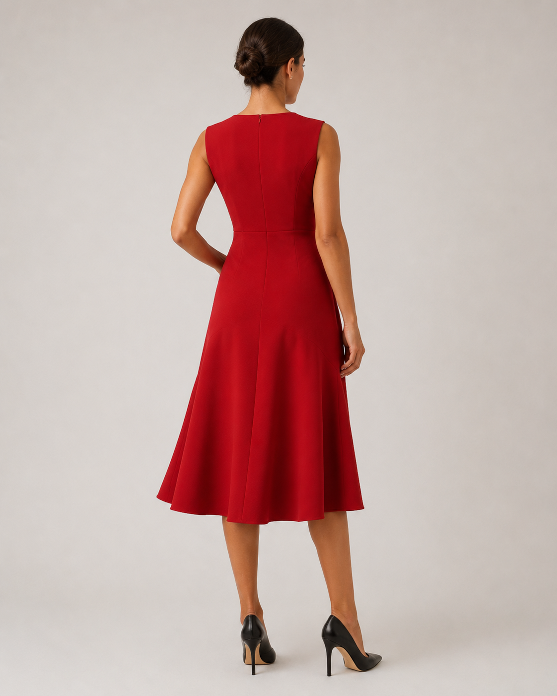 Mirthe - Asymmetrische Midi-jurk Met Knoopdetail