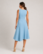 Mirthe - Asymmetrische Midi-jurk Met Knoopdetail