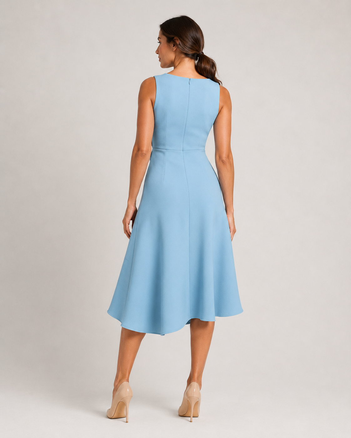 Mirthe - Asymmetrische Midi-jurk Met Knoopdetail