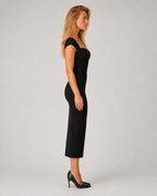Madelon - Off-shoulder Midi-jurk Met Nauwsluitend Silhouet