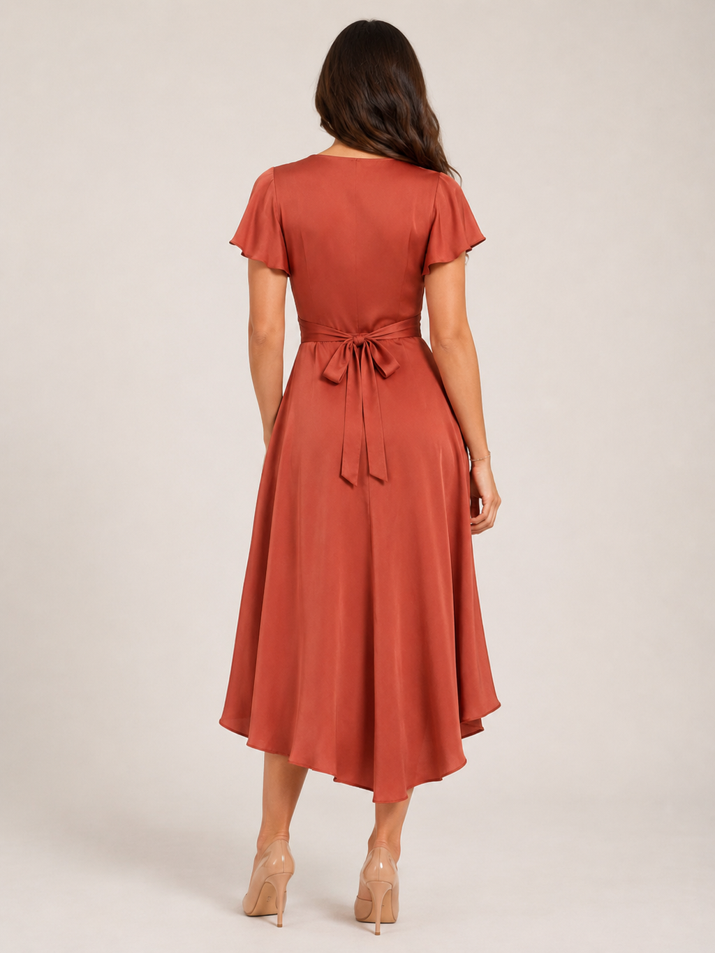 Mylène - Midi-jurk Met Overslag En Asymmetrische Zoom