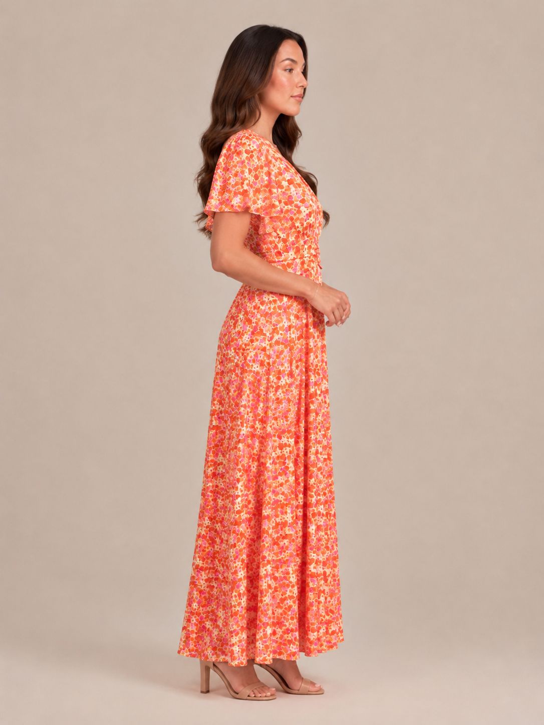Marjolein - Maxi-jurk Met V-hals En Bloemenprint