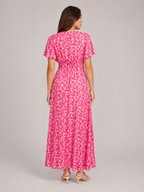 Marjolein - Maxi-jurk Met V-hals En Bloemenprint