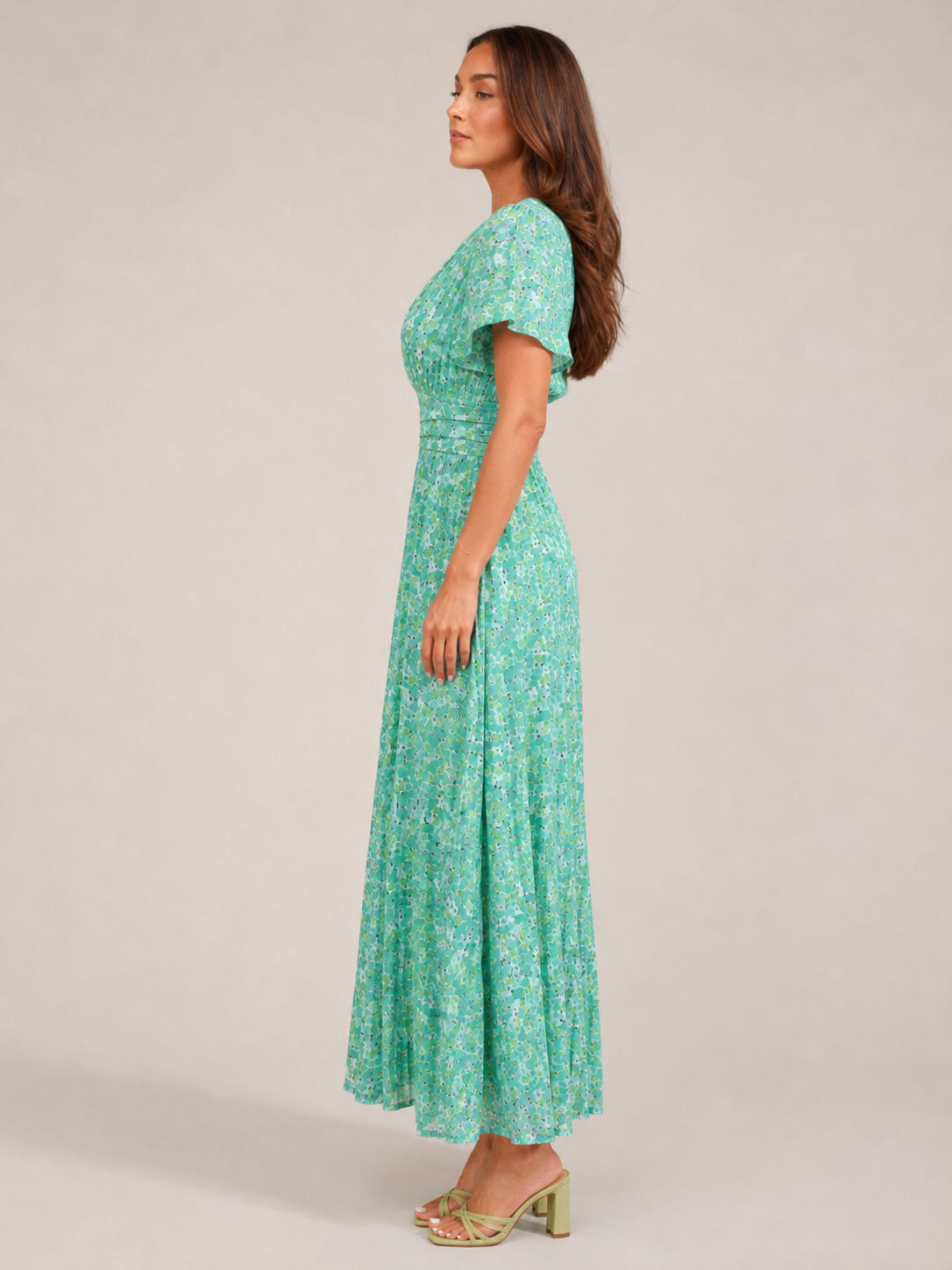 Marjolein - Maxi-jurk Met V-hals En Bloemenprint