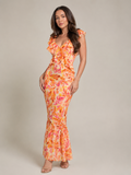 Maartje - Maxi-jurk Met Bloemenprint En V-hals