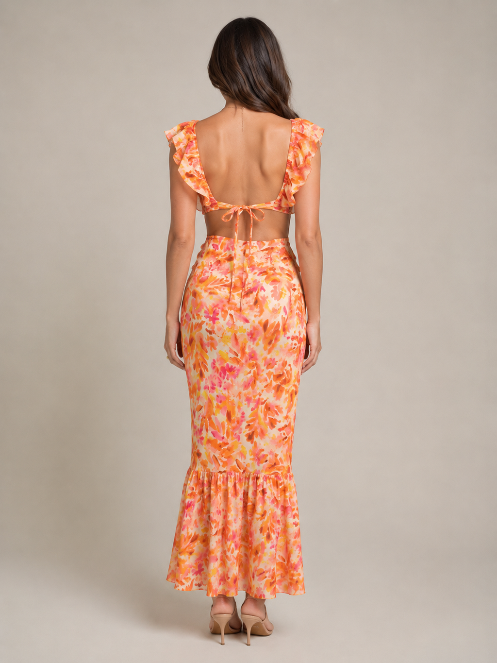 Maartje - Maxi-jurk Met Bloemenprint En V-hals