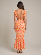 Maartje - Maxi-jurk Met Bloemenprint En V-hals