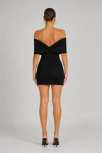 Florine - Off-shoulder Mini-jurk Met Strikdetail