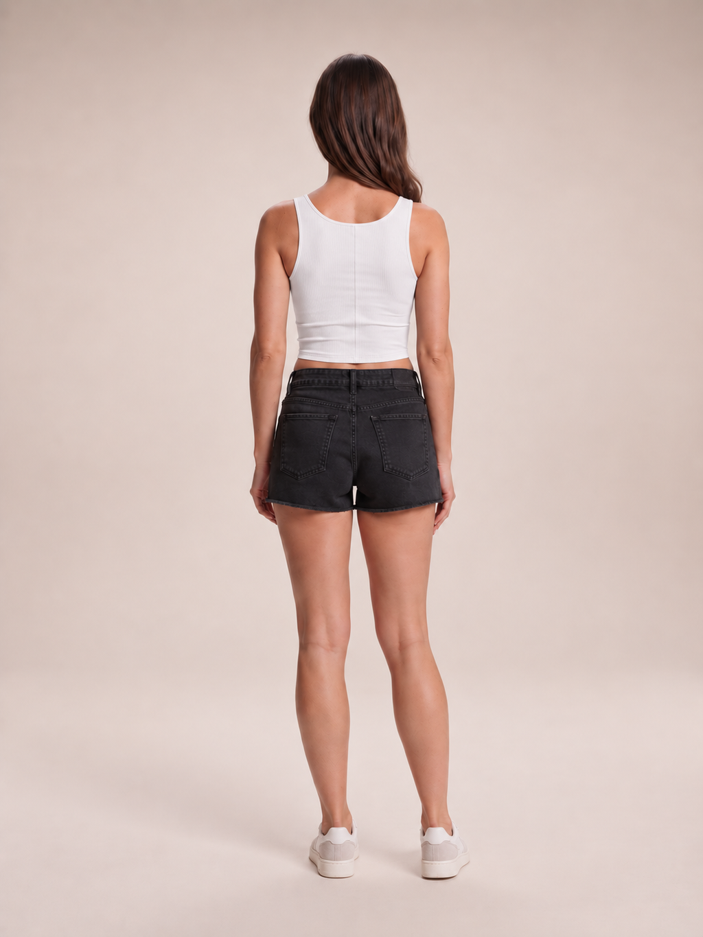 Jasmijn - ribgebreid dames basic topje met vierkante hals