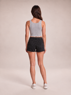 Jasmijn - ribgebreid dames basic topje met vierkante hals