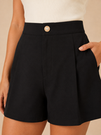Jada - Dames high-waist shorts met losse pasvorm en ritssluiting