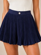 Krissy - Dames geplooide shorts met hoge taille en zakken