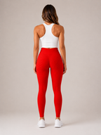 Quira - Dames Jacquard Legging Met Hoge Taille En Scrunch Detail