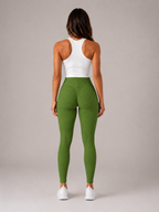 Quira - Dames Jacquard Legging Met Hoge Taille En Scrunch Detail