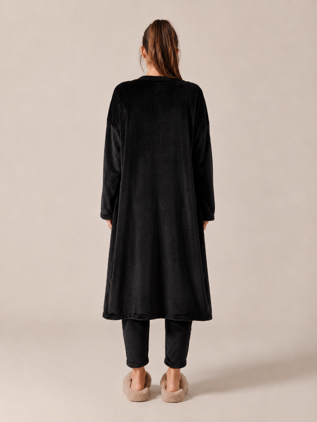 Quenna - Driedelige Dames Loungewear Set Met Crop Top En Lang Vest