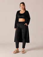 Quenna - Driedelige Dames Loungewear Set Met Crop Top En Lang Vest