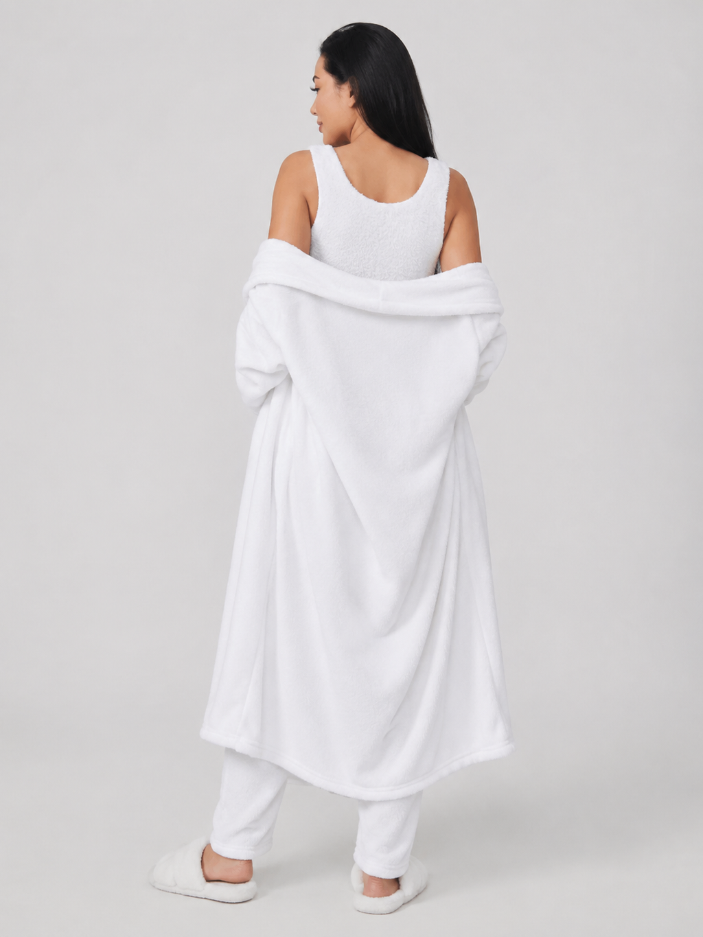 Quenna - Driedelige Dames Loungewear Set Met Crop Top En Lang Vest