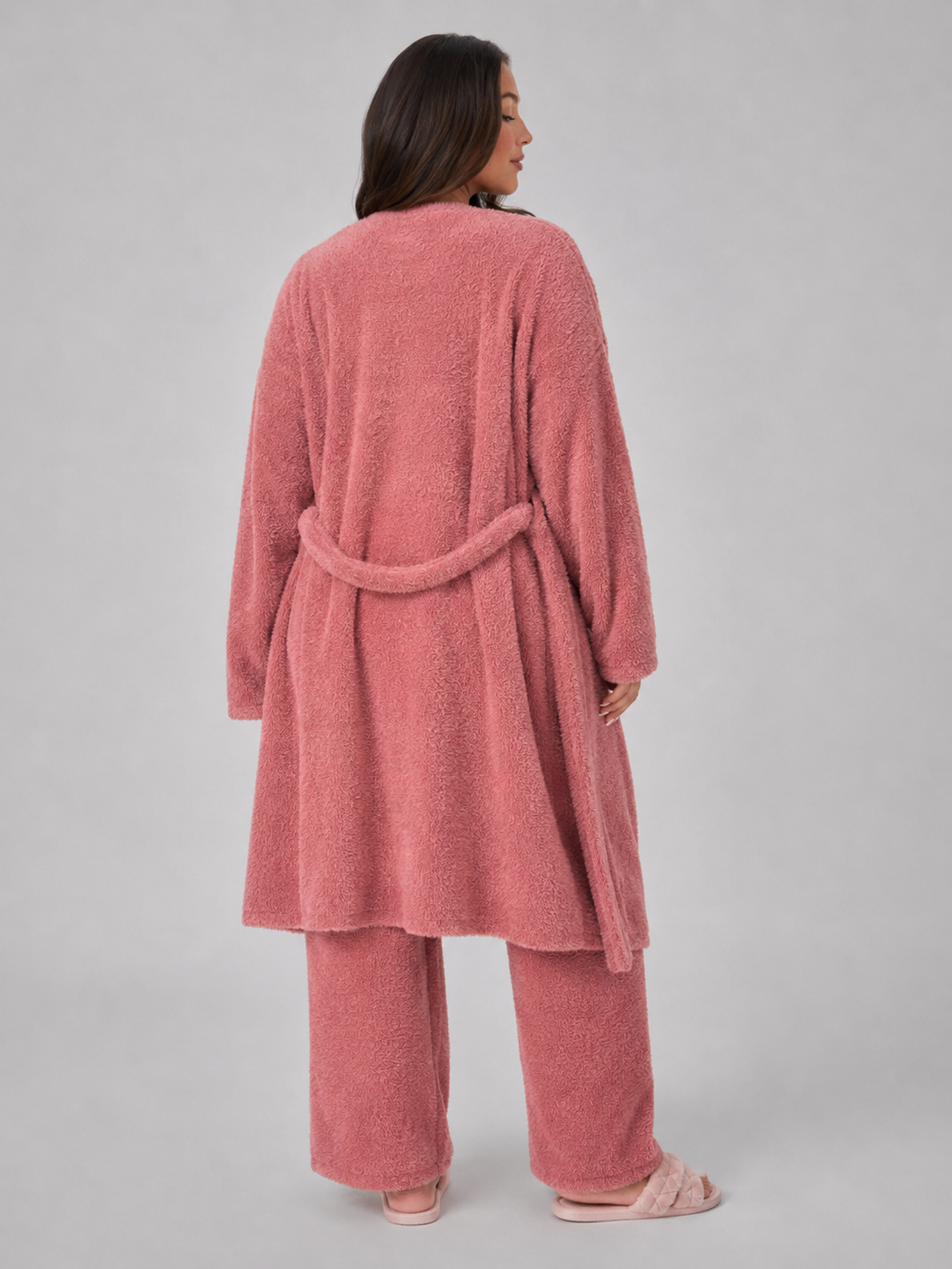 Quenna - Driedelige Dames Loungewear Set Met Crop Top En Lang Vest