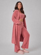 Quenna - Driedelige Dames Loungewear Set Met Crop Top En Lang Vest