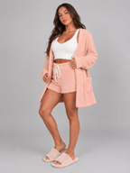 Quella - Driedelige Dames Pyjamaset Met Crop Top, Vest En Short