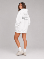 Qiana - Dames Pluche Hoodie Met Rugprint En Capuchon