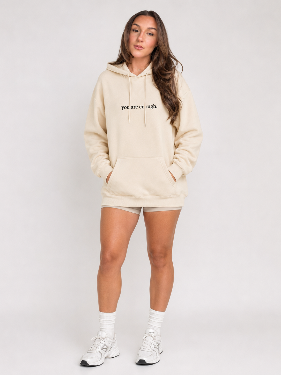 Qiana - Dames Pluche Hoodie Met Rugprint En Capuchon