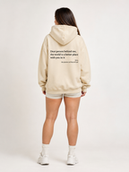 Qiana - Dames Pluche Hoodie Met Rugprint En Capuchon