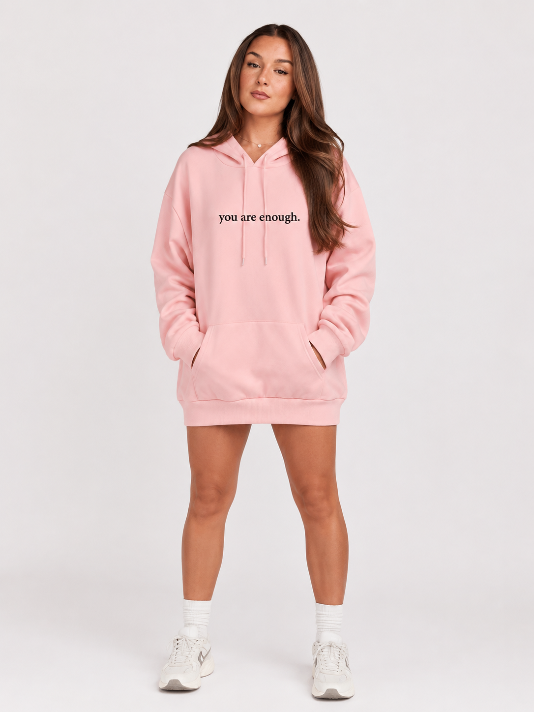 Qiana - Dames Pluche Hoodie Met Rugprint En Capuchon